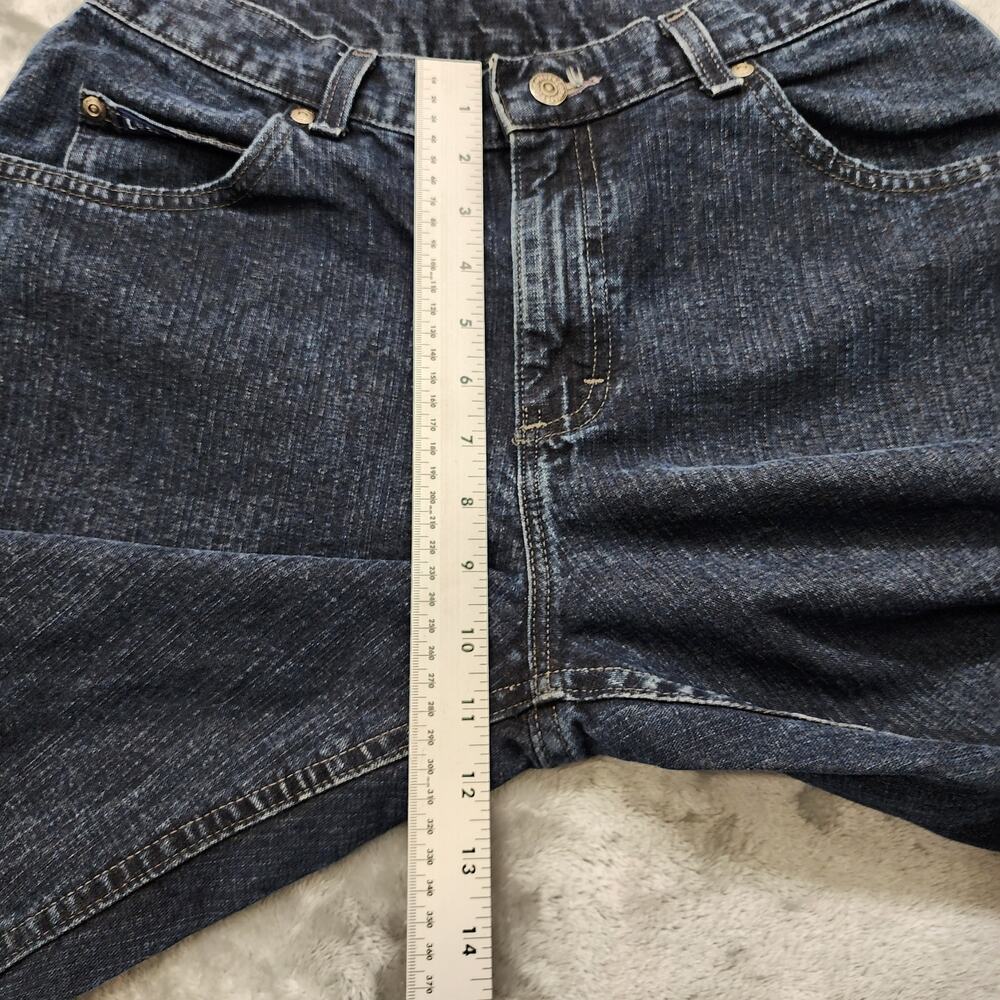 Vintage Lee Jeans Womens 10P PETITE Blue Dark Wash High Rise Tapered Mom‎ Casual - Picture 9 of 12